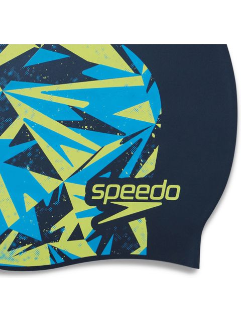 Speedo Boom Junior Swim Cap - Pool/Bright Zest