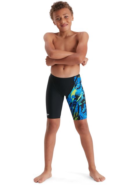Speedo V-Cut Jammers - Black/Blue Flame