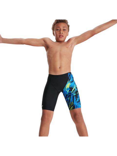 Speedo V-Cut Jammers - Black/Blue Flame