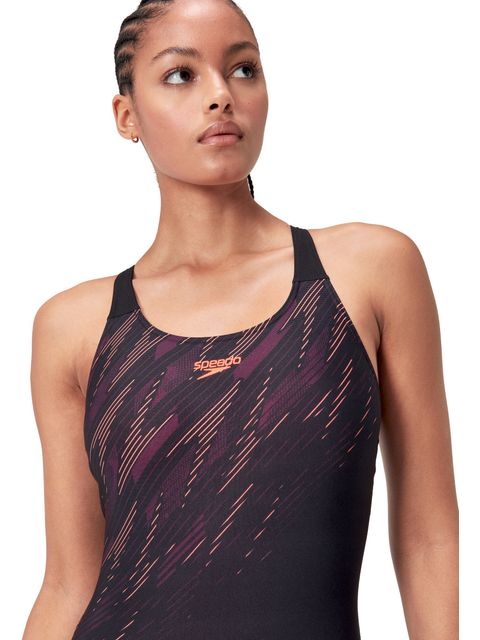 Speedo Medalist One Piece - Hyperboom/Plum/Red