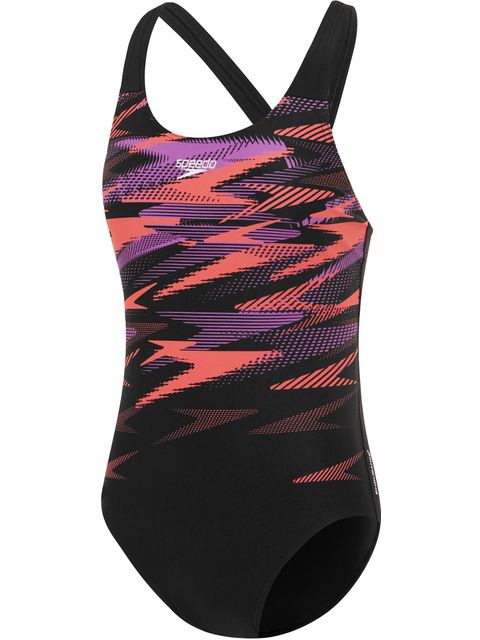 Speedo Placement Muscleback One Piece - Hyperboom/Coral Sands
