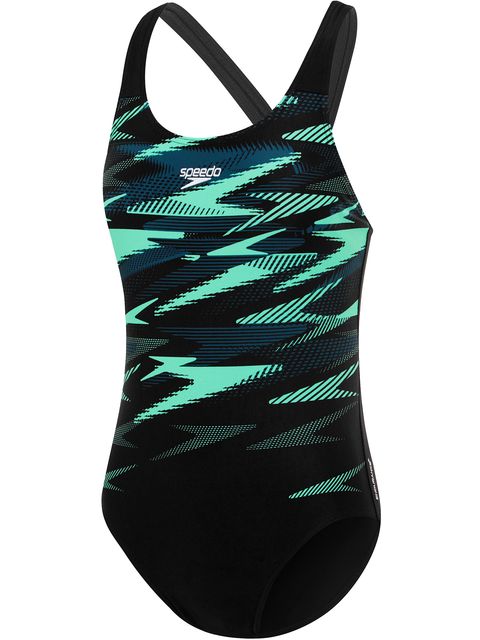 Speedo Placement Muscleback One Piece - Hyperboom/Dark Teal