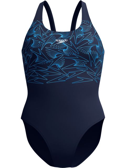 Speedo Hyperboom Placement One Piece - Lagoon Blue