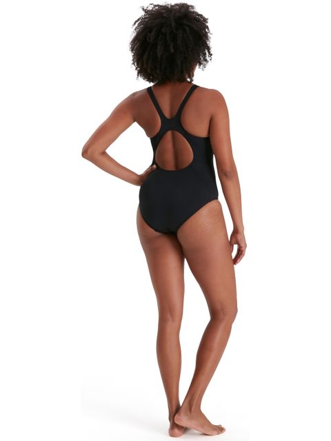 Speedo Muscleback One Piece - Black/Tile/Atomic Lime