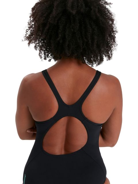 Speedo Muscleback One Piece - Black/Tile/Atomic Lime