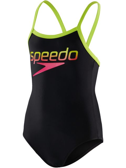 Speedo Thinstrap Muscleback One Piece - Boom Logo Atomic Lime
