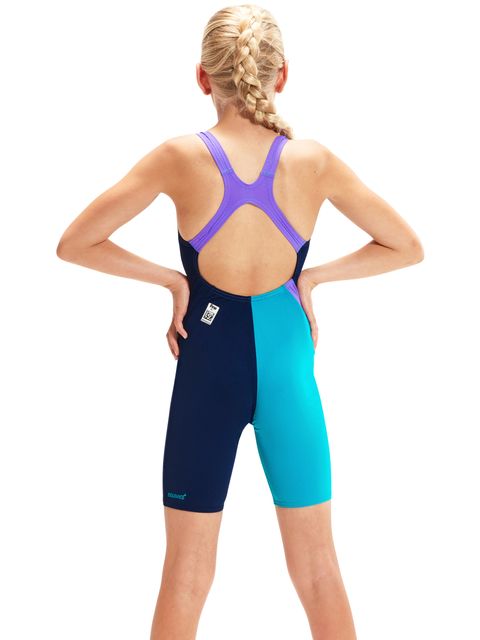 Speedo Fastskin Junior Endurance+ Kneelength - Navy/Aquarium/Miami Lilac