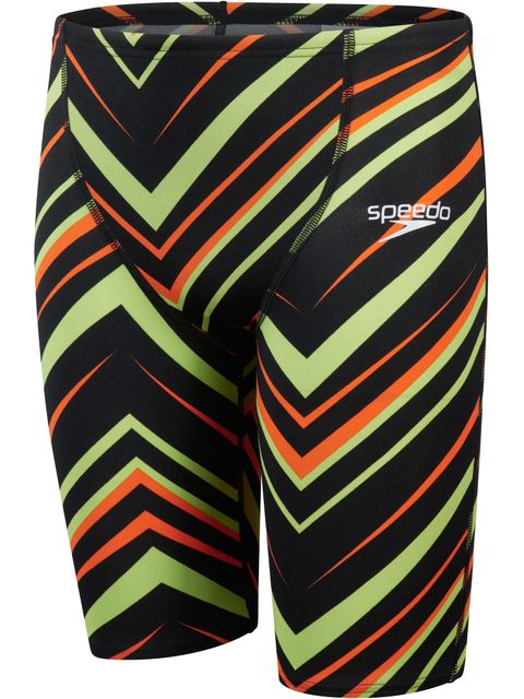 Speedo Fastskin Junior Endurance+ High Waisted Jammers - Black/Atomic Lime/Salso