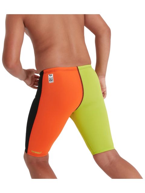 Speedo Fastskin Junior Endurance+ High Waisted Jammers - Black/Salso/Atomic Lime