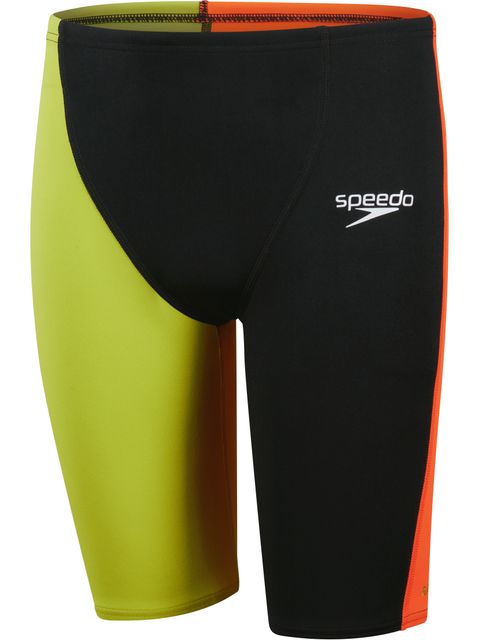 Speedo Fastskin Junior Endurance+ High Waisted Jammers - Black/Salso/Atomic Lime