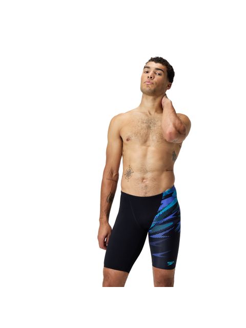 Speedo V-Cut Jammers - Hyperboom Black/Cobalt Pop