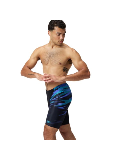 Speedo V-Cut Jammers - Hyperboom Black/Cobalt Pop