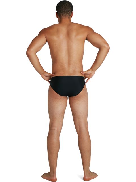Speedo Tech Placement 7cm Briefs - Black/Light Adriatic