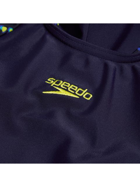 Speedo Leaderback Legsuit - Black/Cobalt/Lemon