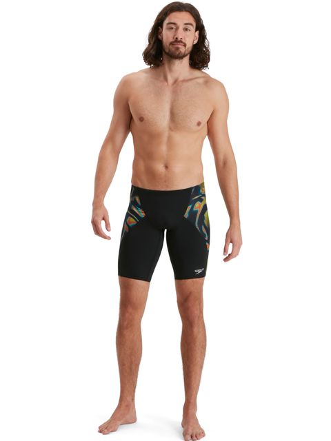 Speedo V-Cut Jammers - Allover Atomic Lime/Salso/Adriatic