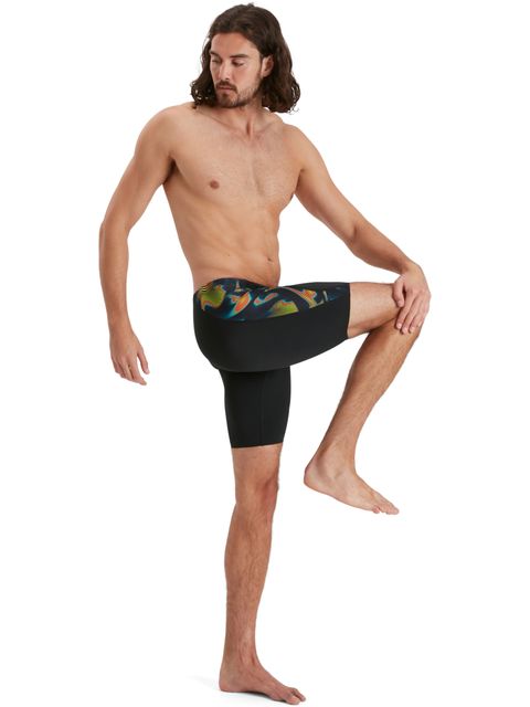 Speedo V-Cut Jammers - Allover Atomic Lime/Salso/Adriatic