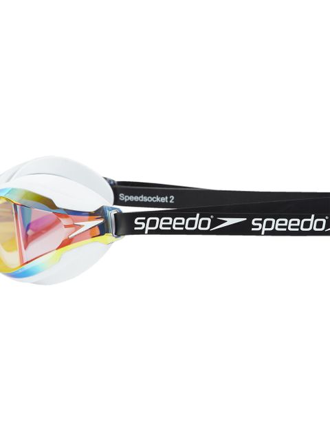Speedo Fastskin Speedsocket 2.0 Goggles - White / Gold Mirror