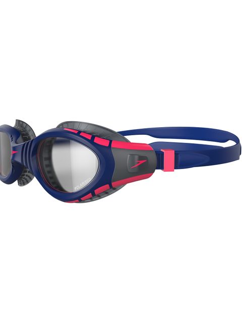 Speedo Futura Biofuse Flexiseal Triathlon Polarised Goggles - Navy & Phoenix Red