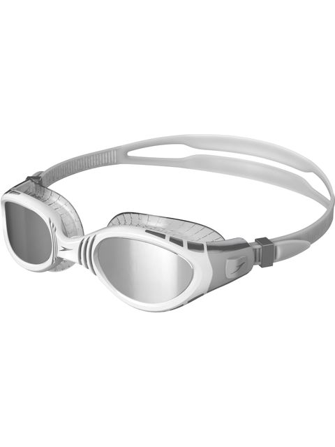 Speedo Futura Biofuse Flexiseal Mirrored Goggles - Cool Grey & White