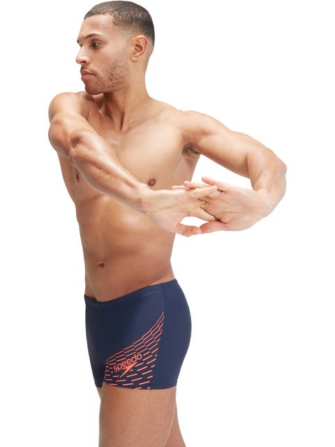 Speedo Medley Logo Aquashorts - Navy/Orange
