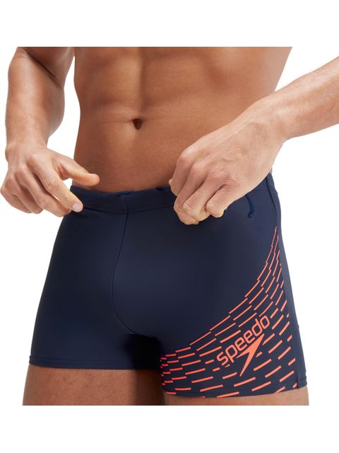 Speedo Medley Logo Aquashorts - Navy/Orange