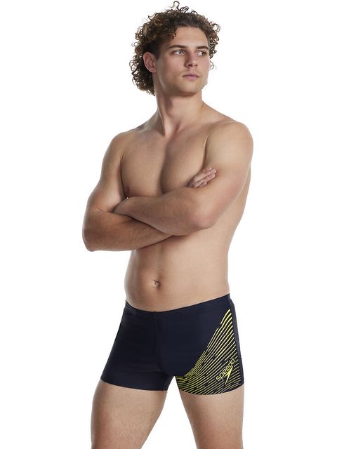 Speedo Medley Logo Aquashorts - Navy/Lemon
