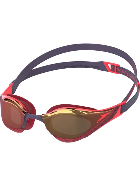 Speedo Fastskin Pure Focus Goggles - Mirror/Autumn Red/Smoke
