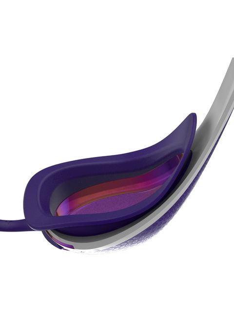 Speedo Fastskin Pure Focus Mirrored Goggles - White & Violet