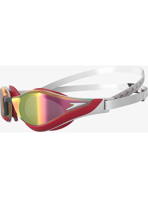 Speedo Fastskin Pure Focus Goggles - Ruby Mirror/Phoenix Red/White/USA Charcoal