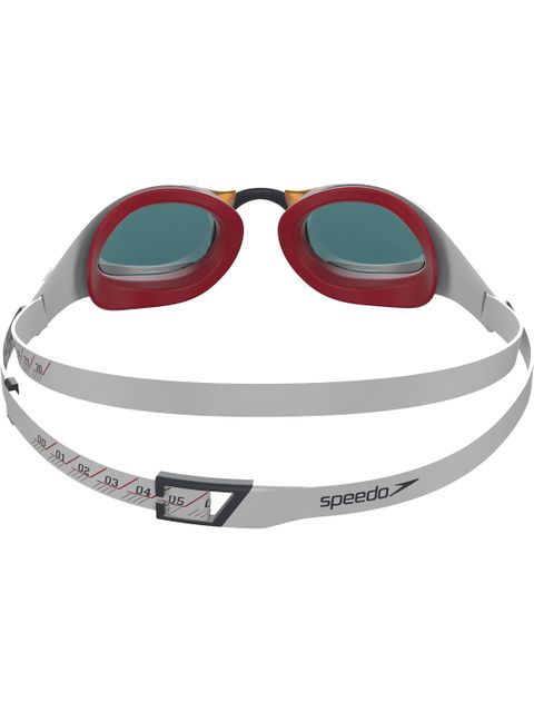 Speedo Fastskin Pure Focus Goggles - Ruby Mirror/Phoenix Red/White/USA Charcoal