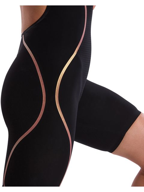 Speedo Fastskin LZR Pure Intent Openback Kneelength - Black/Rose Gold