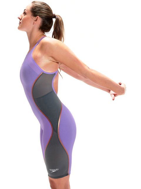 Speedo Fastskin LZR Pure Intent Openback Kneeskin - Purple Reign