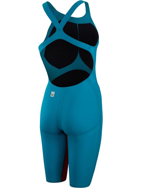 Speedo Fastskin LZR Pure Valor Openback Kneeskin - Nordic Teal/Salso