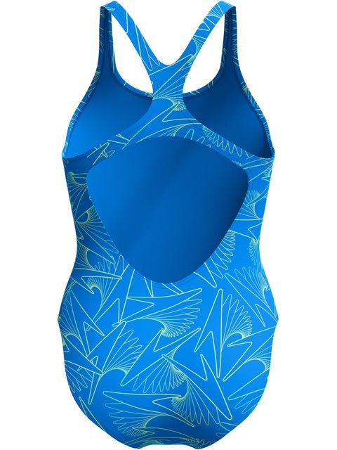 Speedo Hyperboom Allover Medalist One Piece - Lagoon Blue