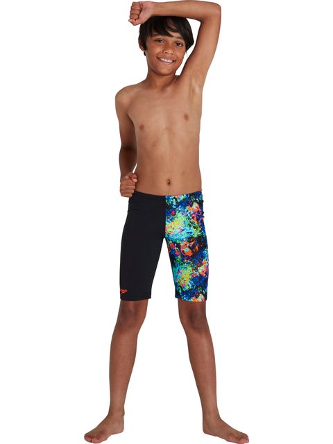 Speedo Digital Placement Jammers - Black/Volcanic Orange/Lapis/Cobalt/Light Adriatic
