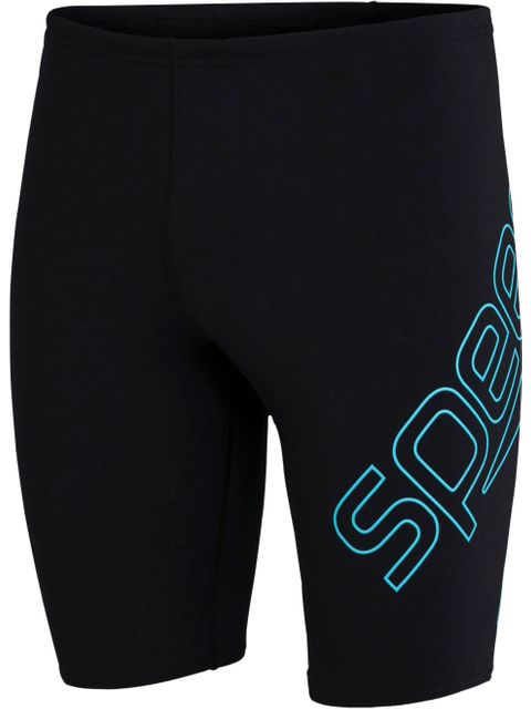 Speedo Boom Logo Placement Jammers - Boys/Black/Light Adriatic