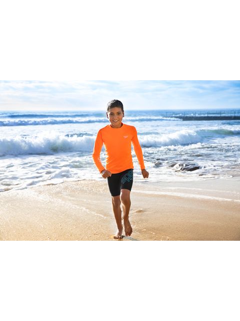 Speedo Boom Logo Placement Jammers - Boys/Black/Light Adriatic