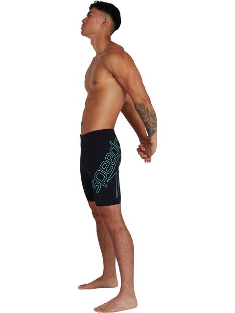 Speedo Boom Logo Placement Jammers - Black/Light Adriatic