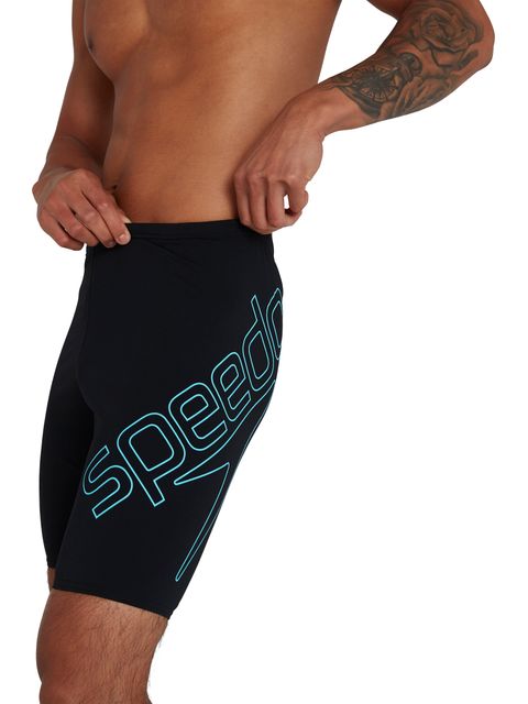 Speedo Boom Logo Placement Jammers - Black/Light Adriatic