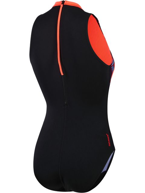 Speedo Hydrasuit One Piece - Plum/Blue/Red