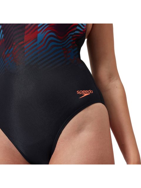 Speedo Hydrasuit One Piece - Plum/Blue/Red