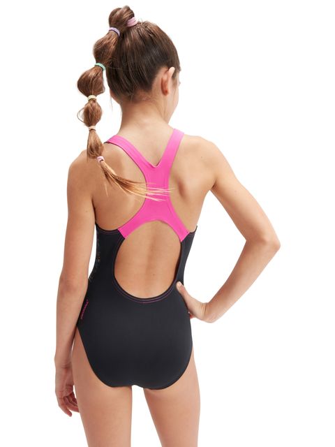 Speedo Medalist One Piece - Black/Orchid/Lemon