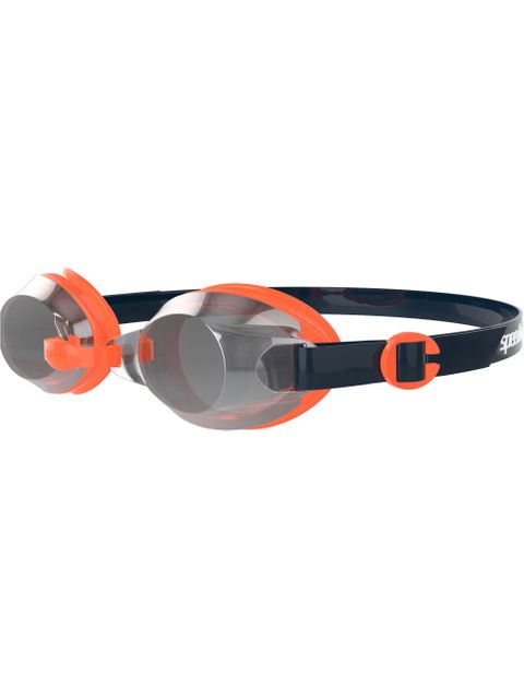 Speedo Jet Junior Goggles - Chrome Mirror/Navy/Volcanic Orange
