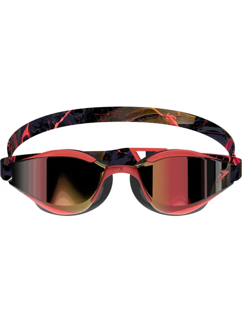 Speedo Fastskin Hyper Elite Goggles - Mirror Red/Smoke/Crimson