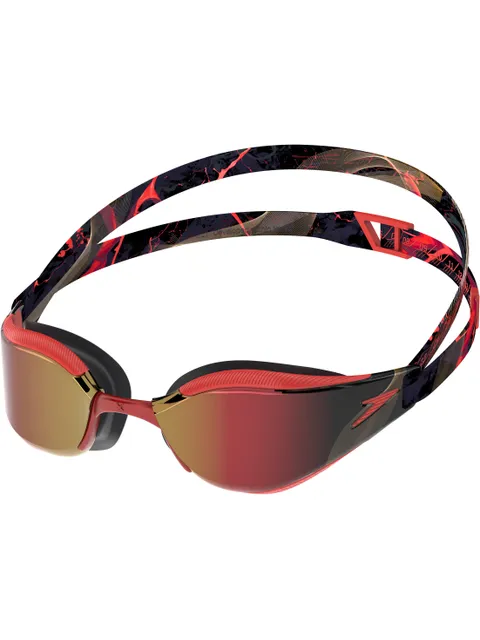 Speedo Fastskin Hyper Elite Goggles - Mirror Red/Smoke/Crimson