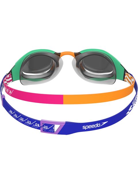 Speedo Fastskin Hyper Elite Goggles - Mirror/Green/Mandarin/Cobalt