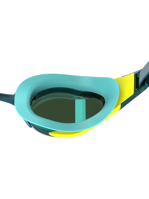 Speedo Fastskin Hyper Elite Goggles - Emerald Mirror/Hyper Yellow/Steel