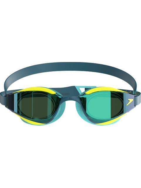 Speedo Fastskin Hyper Elite Goggles - Emerald Mirror/Hyper Yellow/Steel
