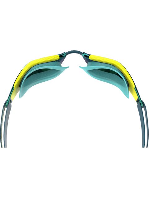 Speedo Fastskin Hyper Elite Goggles - Emerald Mirror/Hyper Yellow/Steel