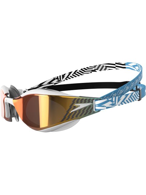 Speedo Fastskin Hyper Elite Goggles - Gold Mirror/Blue/Black/White